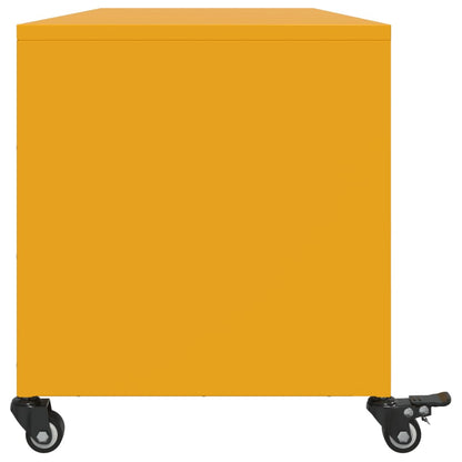 TV-Möbel DIV. TV-Bänk senapsgul 100,5x39x43,5 cm stål