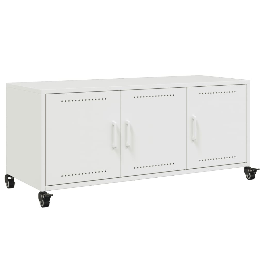 TV-Möbel Vit TV-Bänk 100,5x39x43,5 cm stål