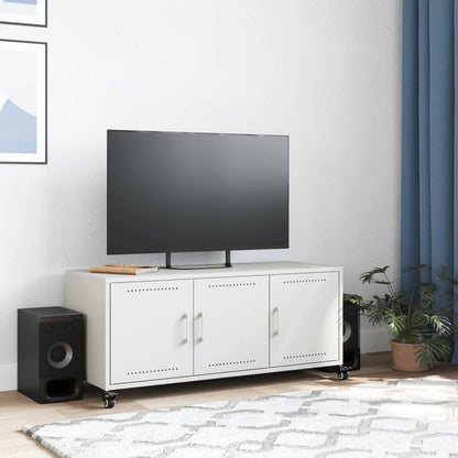 TV-Möbel Vit TV-Bänk 100,5x39x43,5 cm stål