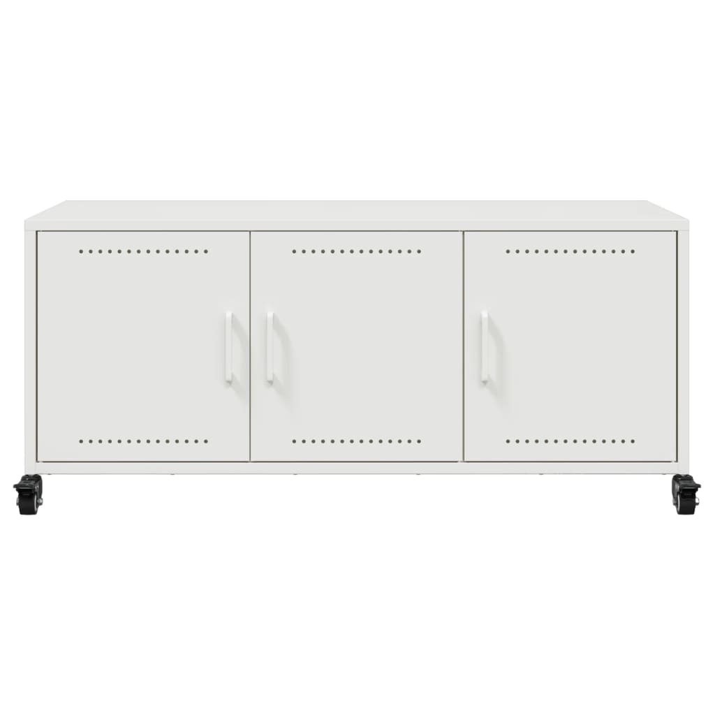 TV-Möbel Vit TV-Bänk 100,5x39x43,5 cm stål