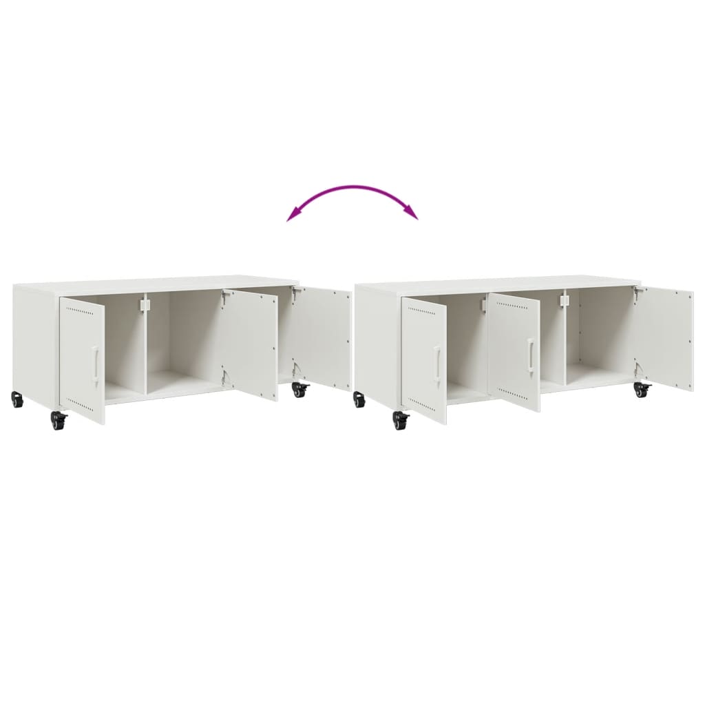 TV-Möbel Vit TV-Bänk 100,5x39x43,5 cm stål