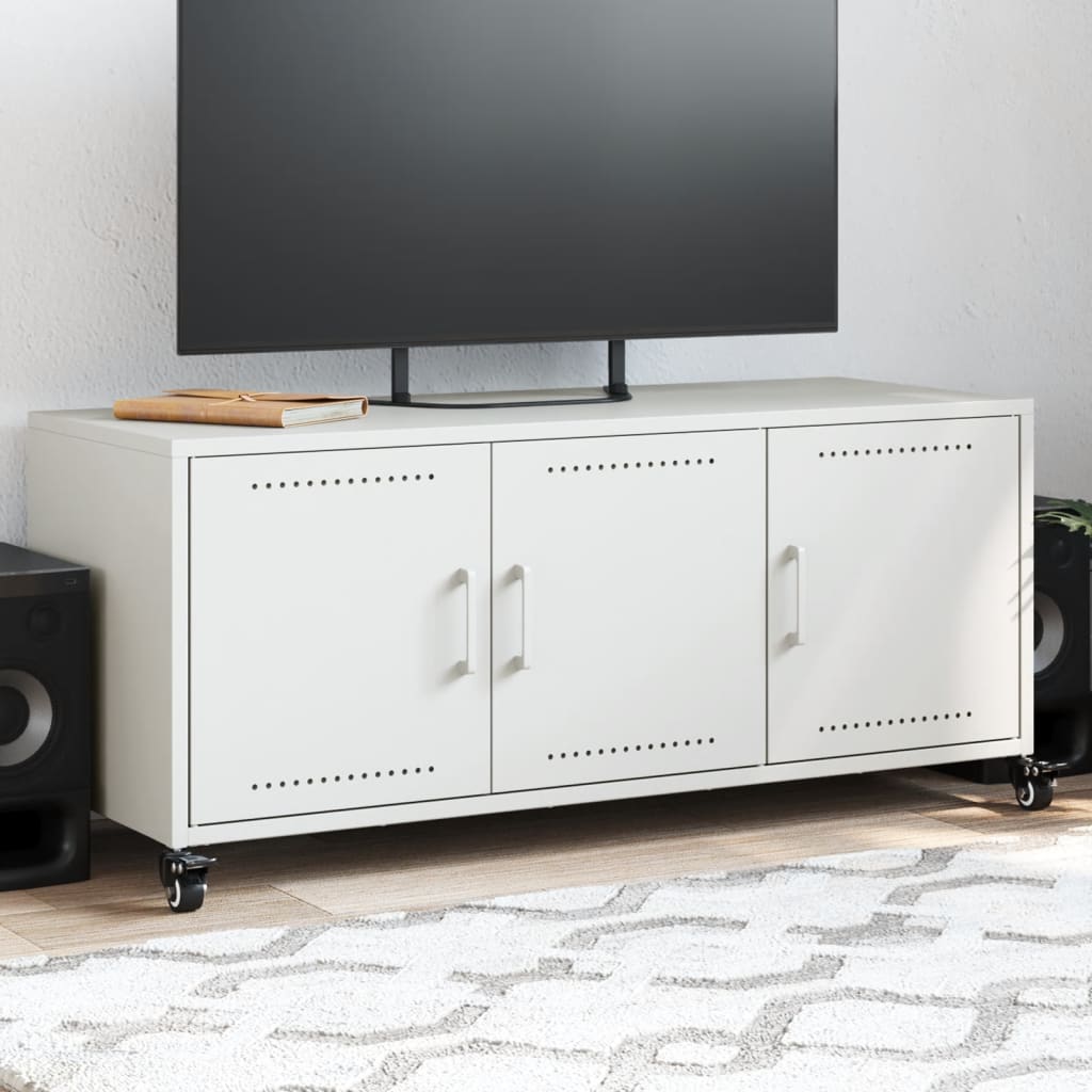 TV-Möbel Vit TV-Bänk 100,5x39x43,5 cm stål