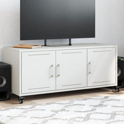 TV-Möbel Vit TV-Bänk 100,5x39x43,5 cm stål