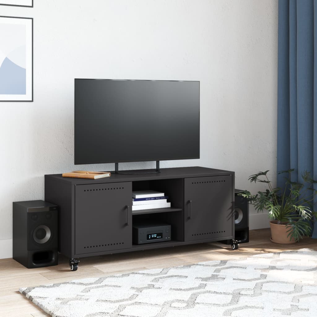 TV-Möbel DIV. TV-Bänk Svart 100,5x39x43,5 cm stål