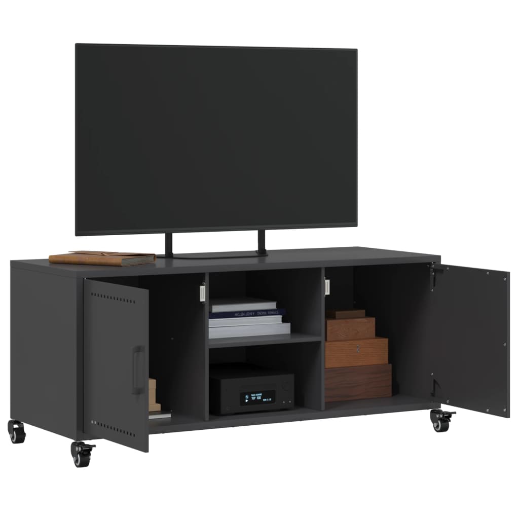 TV-Möbel DIV. TV-Bänk Svart 100,5x39x43,5 cm stål