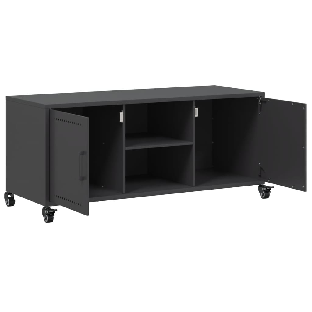 TV-Möbel DIV. TV-Bänk Svart 100,5x39x43,5 cm stål