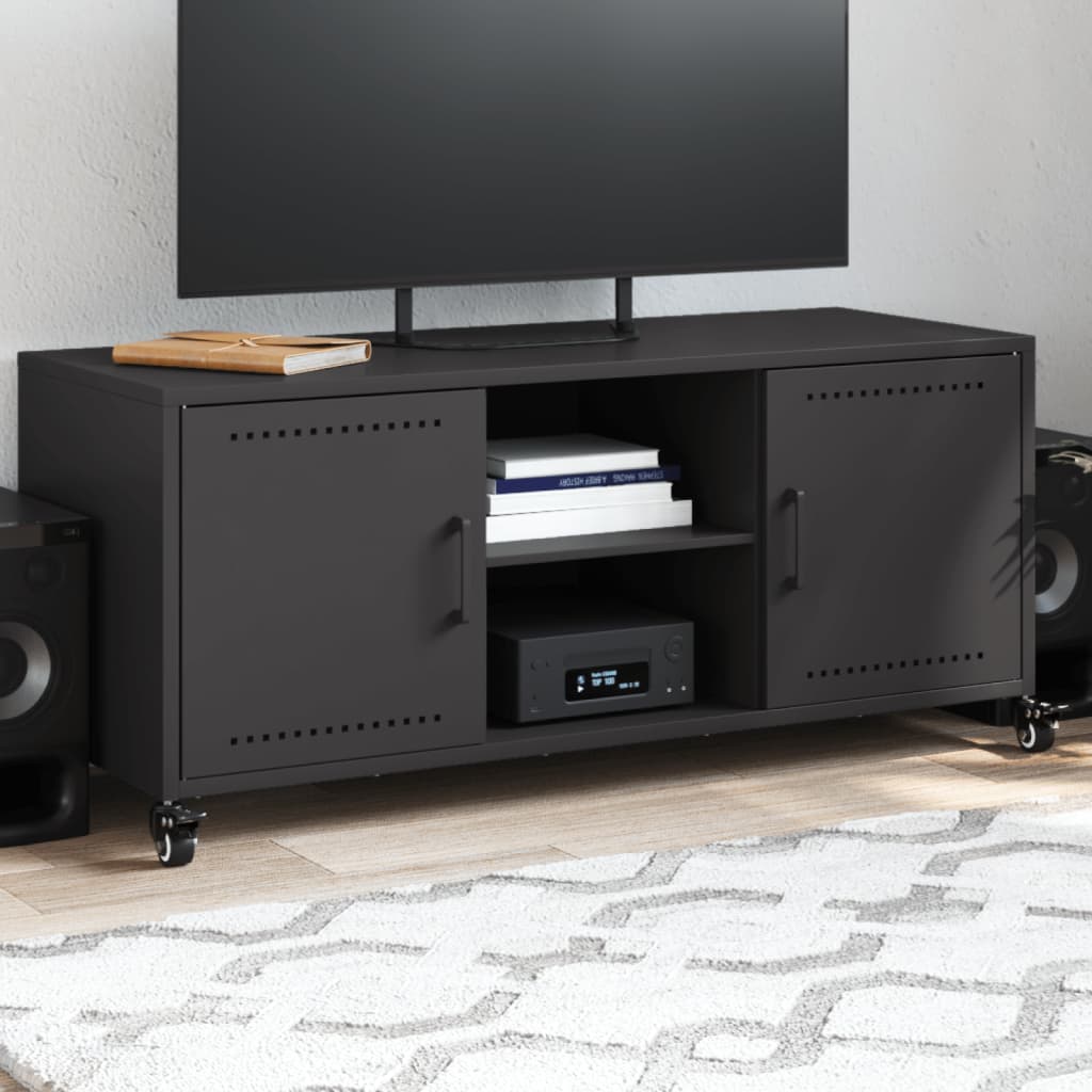 TV-Möbel DIV. TV-Bänk Svart 100,5x39x43,5 cm stål