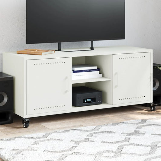 TV-Möbel Vit TV-Bänk 100,5x39x43,5 cm stål