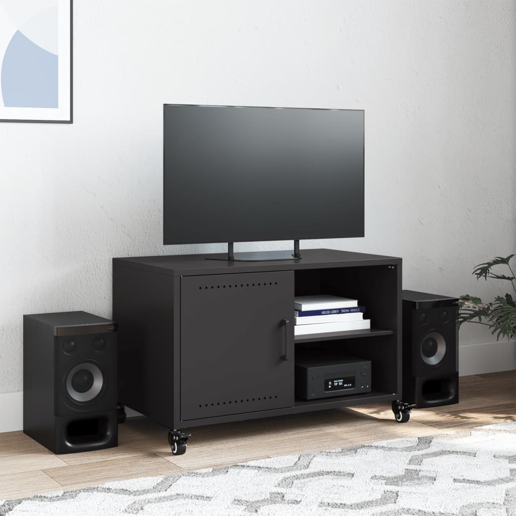 TV-Möbel DIV. TV-Bänk Svart 68x39x43,5 cm stål