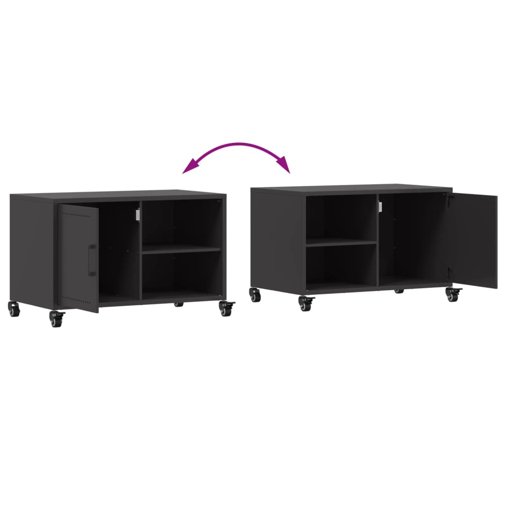 TV-Möbel DIV. TV-Bänk Svart 68x39x43,5 cm stål