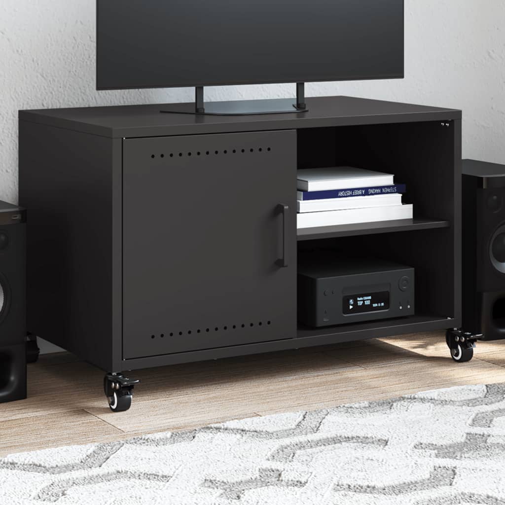 TV-Möbel DIV. TV-Bänk Svart 68x39x43,5 cm stål