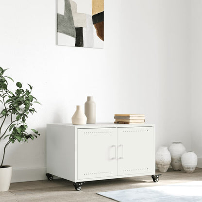 Soffbord Vit 68x50x43,5 cm stål