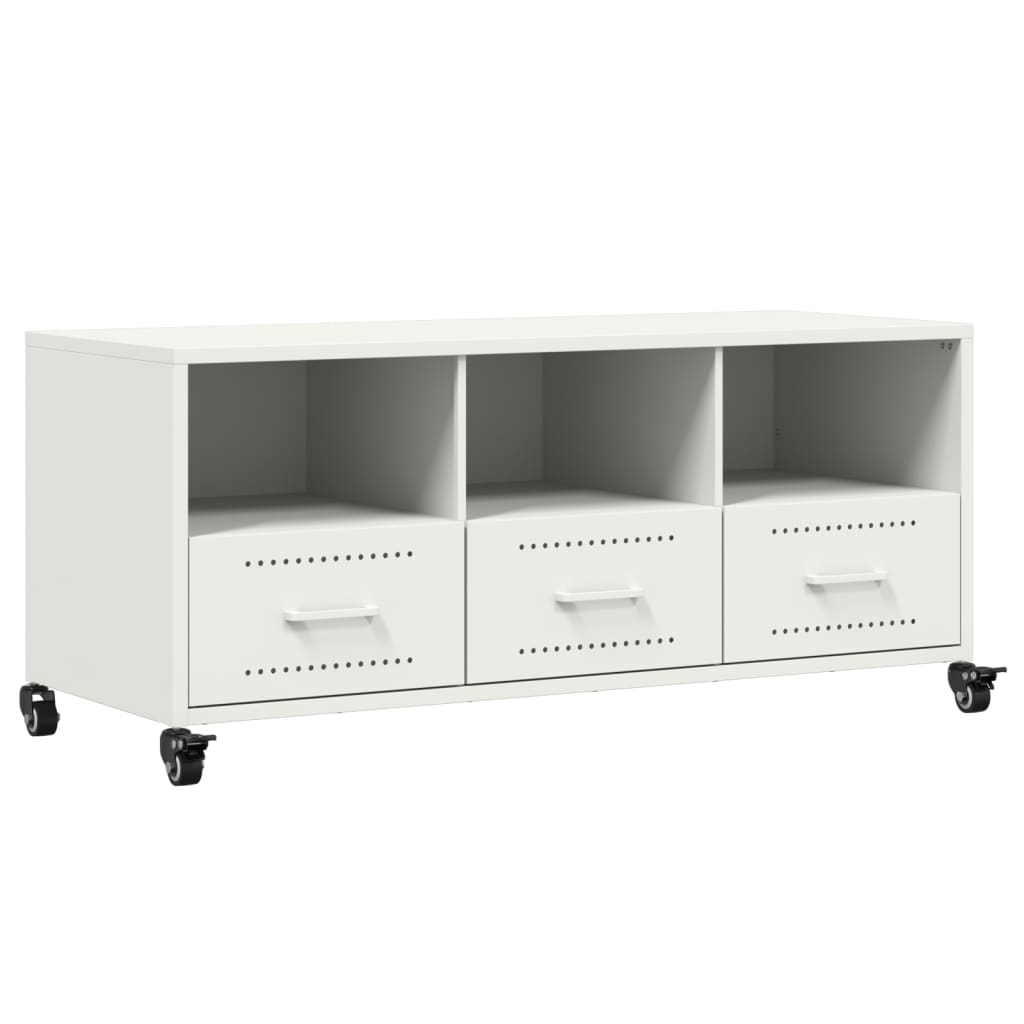 TV-Möbel Vit TV-Bänk 100,5x39x43,5 cm stål
