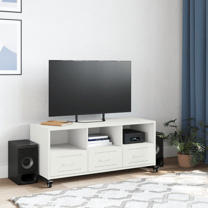 TV-Möbel Vit TV-Bänk 100,5x39x43,5 cm stål