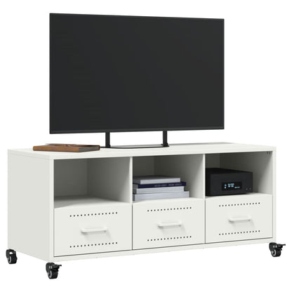 TV-Möbel Vit TV-Bänk 100,5x39x43,5 cm stål