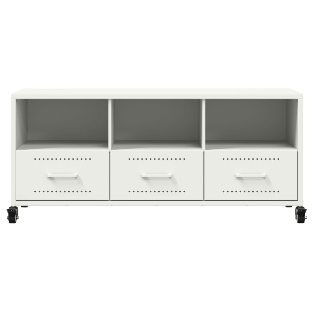 TV-Möbel Vit TV-Bänk 100,5x39x43,5 cm stål