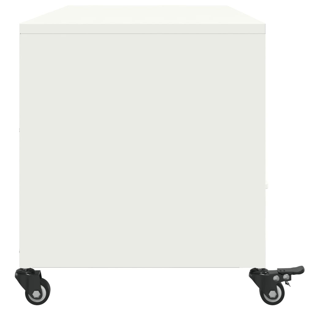 TV-Möbel Vit TV-Bänk 100,5x39x43,5 cm stål