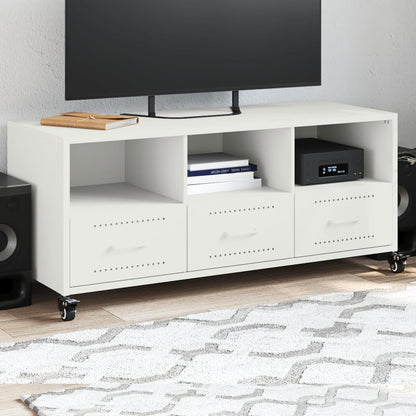 TV-Möbel Vit TV-Bänk 100,5x39x43,5 cm stål