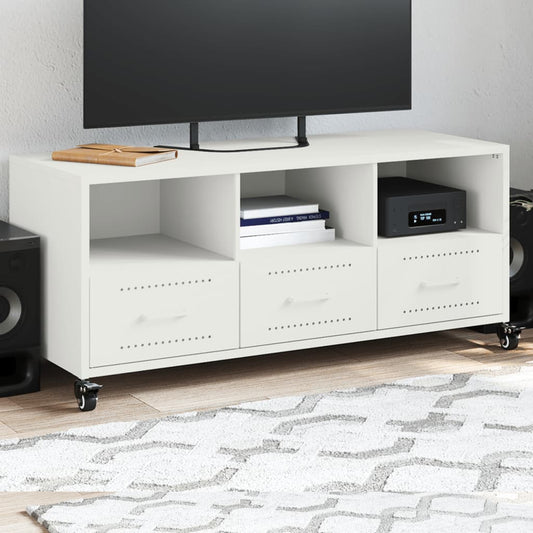 TV-Möbel Vit TV-Bänk 100,5x39x43,5 cm stål