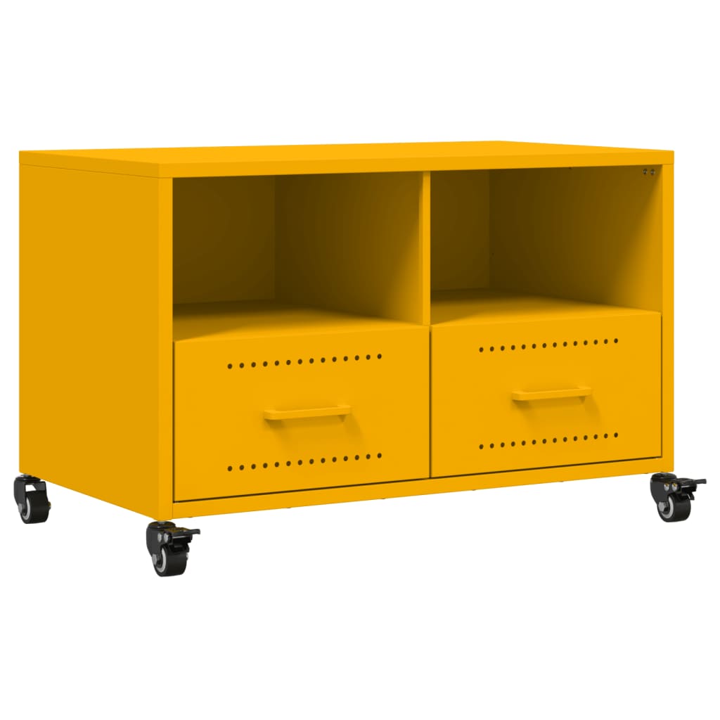 TV-Möbel DIV. TV-Bänk senapsgul 68x39x43,5 cm stål