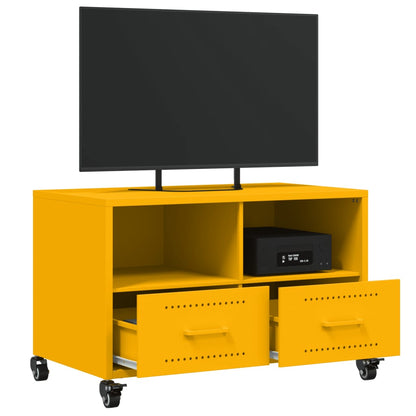 TV-Möbel DIV. TV-Bänk senapsgul 68x39x43,5 cm stål