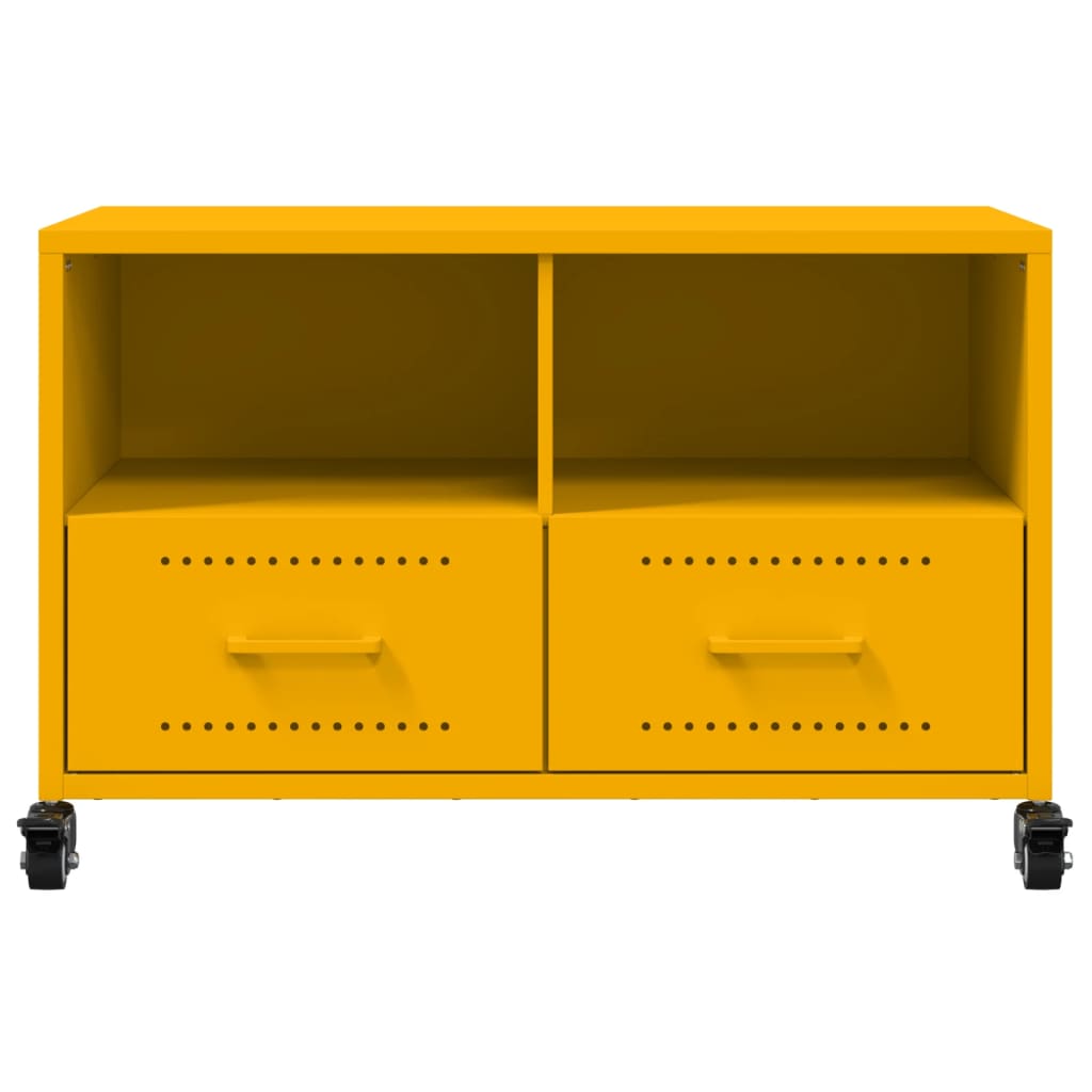 TV-Möbel DIV. TV-Bänk senapsgul 68x39x43,5 cm stål