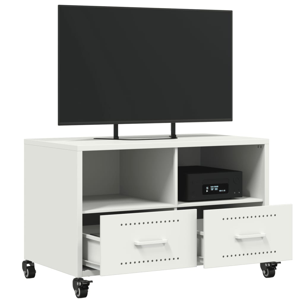 TV-Möbel DIV. TV-Bänk Vit 68x39x43,5 cm stål