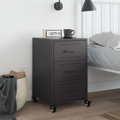 Sängbord Nattduksbord DIV. Svart 36x39x59 cm stål