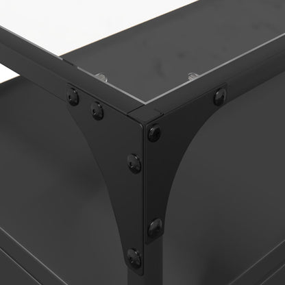 TV-Möbel Svart TV-Bänk med glasskiva 98x35x51 cm