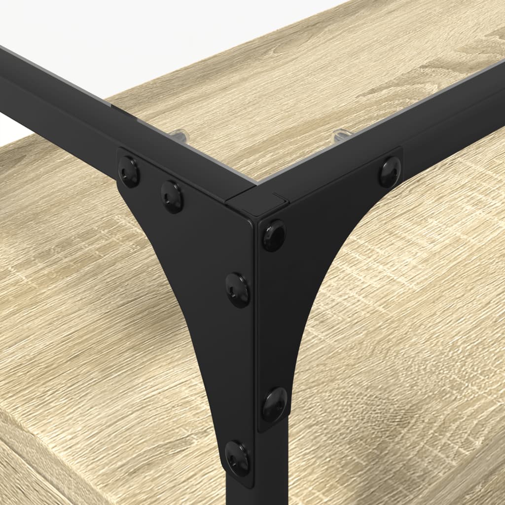 TV-Möbel Sonoma Grå TV-Bänk med glasskiva 98x35x51 cm