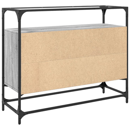 Skänk Sonoma Grå med glasskiva 98x35x81 cm