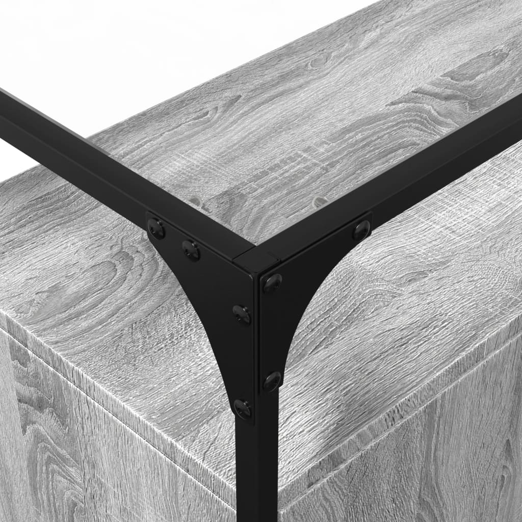 Skänk Sonoma Grå med glasskiva 98x35x81 cm