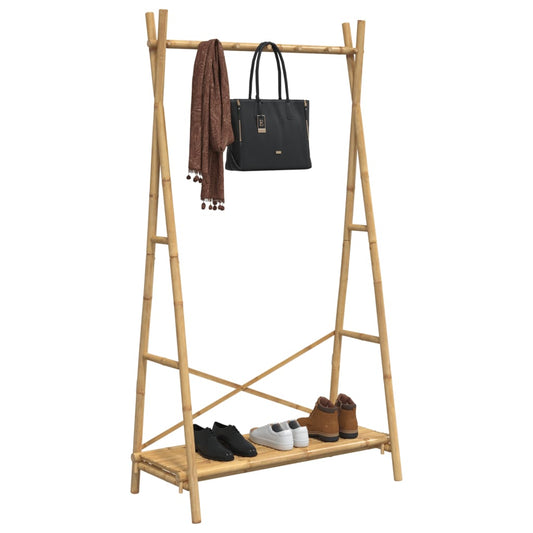 Hallmöbel Klädställ med hylla 102x50x190 cm bambu