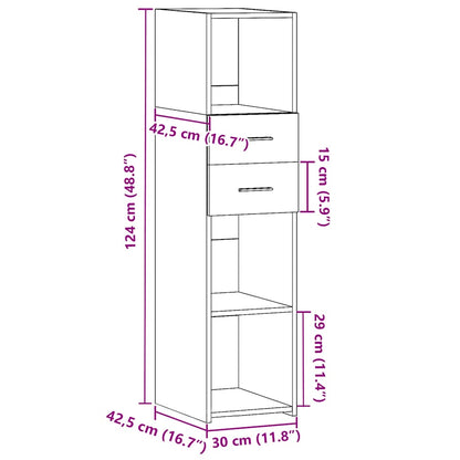 Bokhylla Vit 30x42,5x124 cm