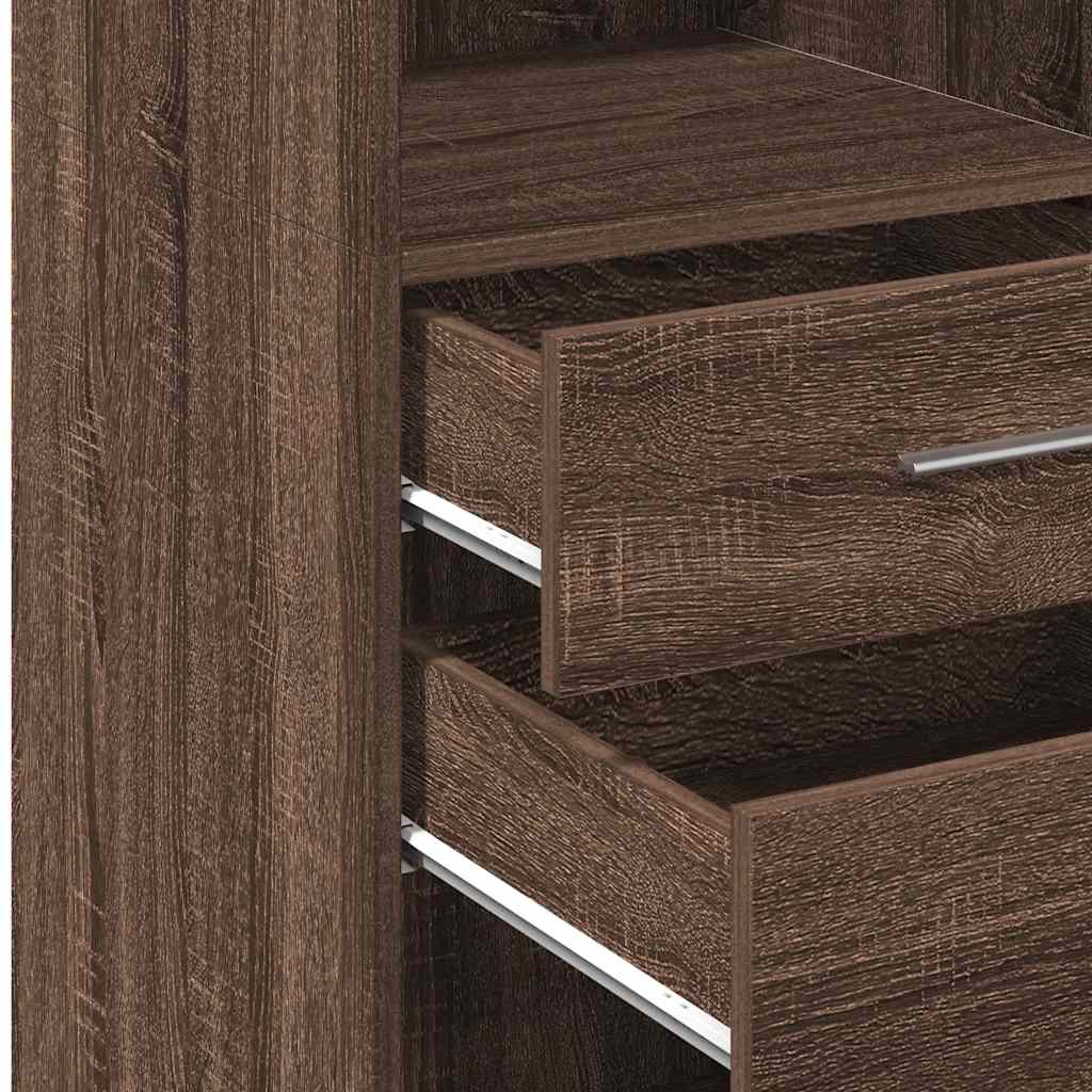 Bokhylla Brun Ek 50x42,5x124 cm