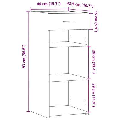 Skänk Sonoma Ek 40x42,5x93 cm
