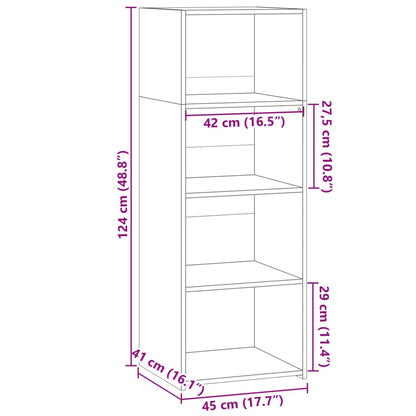 Bokhylla Sonoma Ek 45x41x124 cm