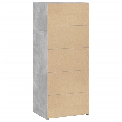 Bokhylla Betonggrå 50x41x124 cm