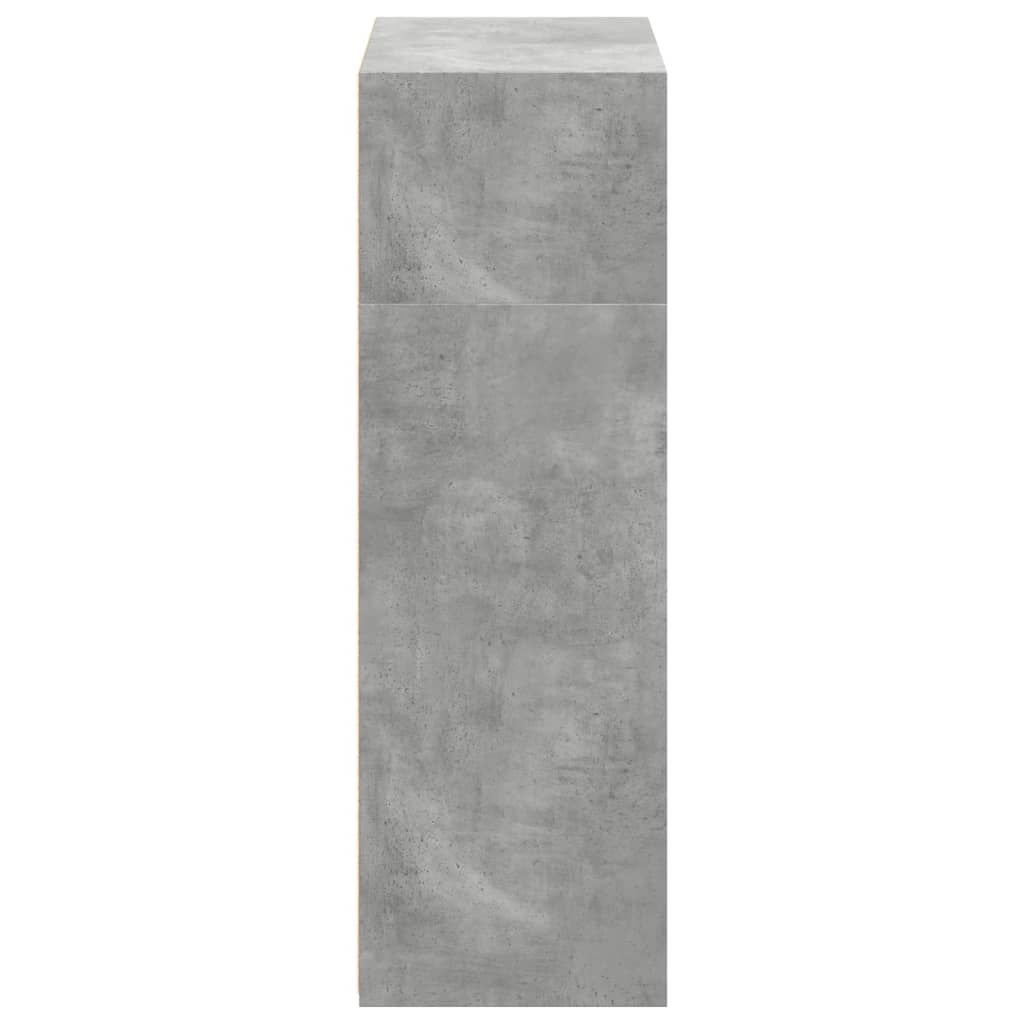 Bokhylla Betonggrå 70x41x124 cm