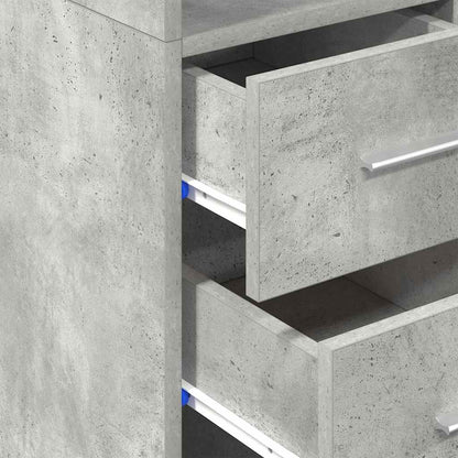 Skåp Betonggrå 30x42,5x225 cm