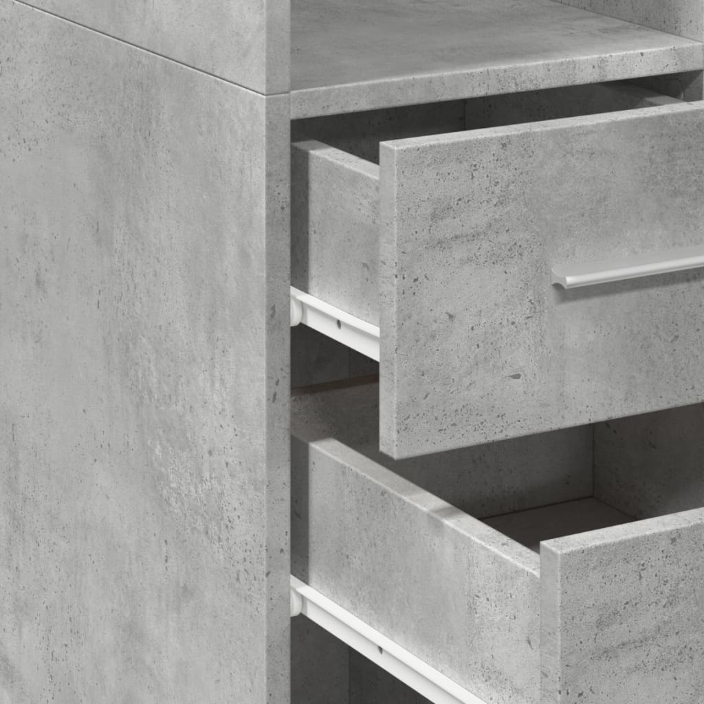 Skåp Betonggrå 40x42,5x225 cm