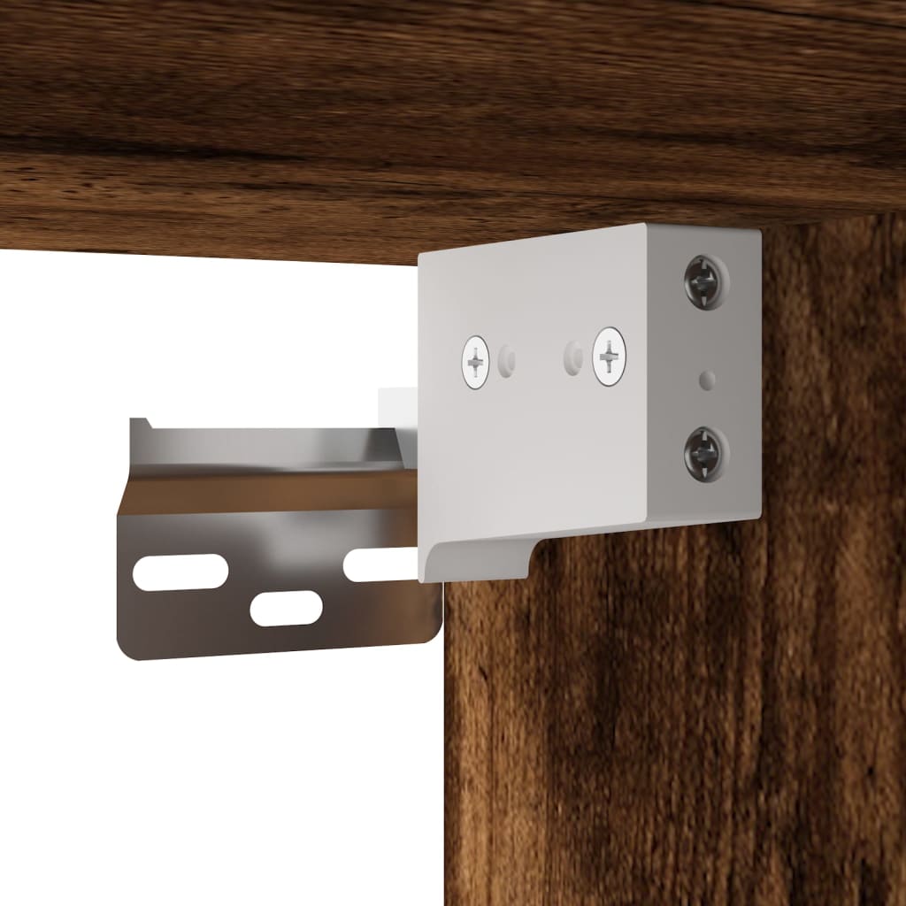 Skåp Rökfärgad Ek 70x42,5x225 cm