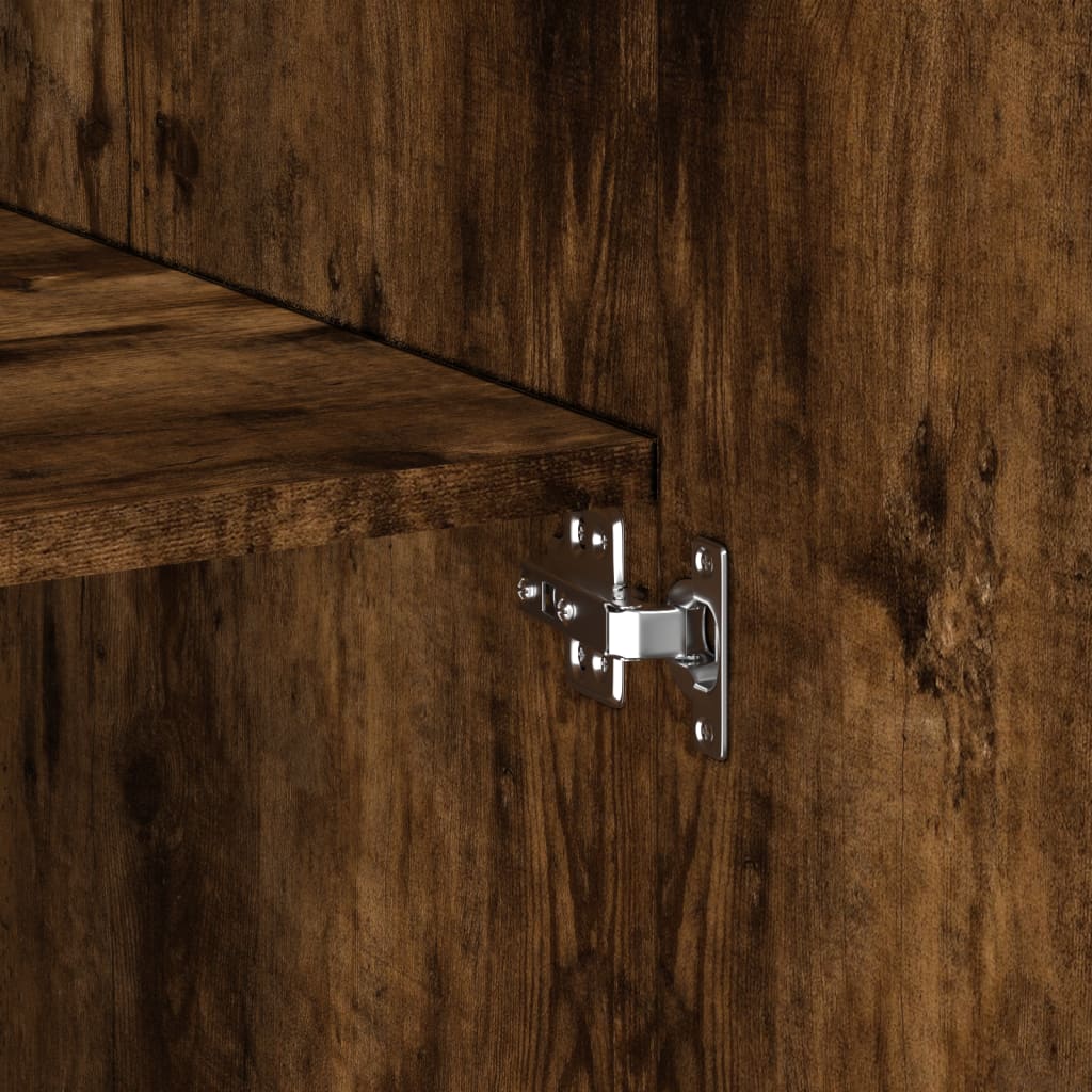 Skåp Rökfärgad Ek 80x42,5x249 cm