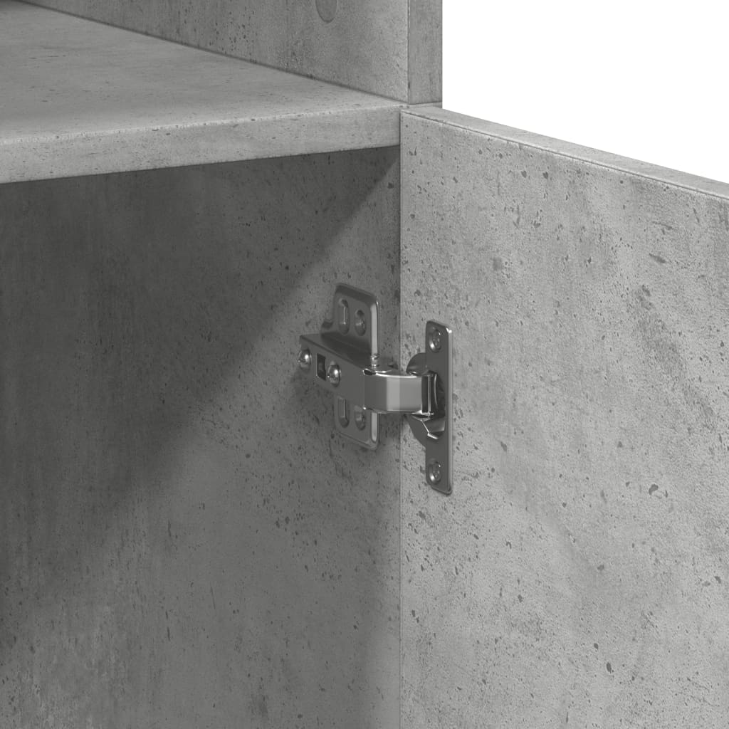 Skåp Betonggrå 80x42,5x185 cm