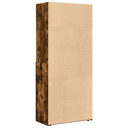 Skåp Rökfärgad Ek 80x42,5x185 cm