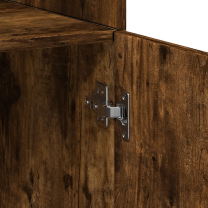 Skåp Rökfärgad Ek 80x42,5x185 cm