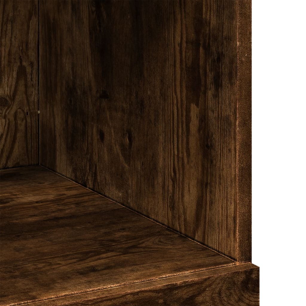 Bokhylla Rökfärgad Ek 80x42,5x124 cm