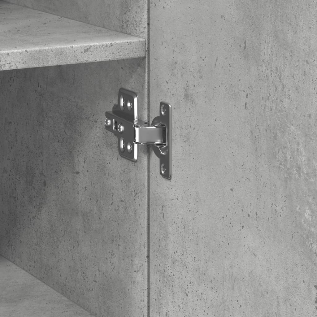 Bokhylla Betonggrå 30x42,5x185 cm