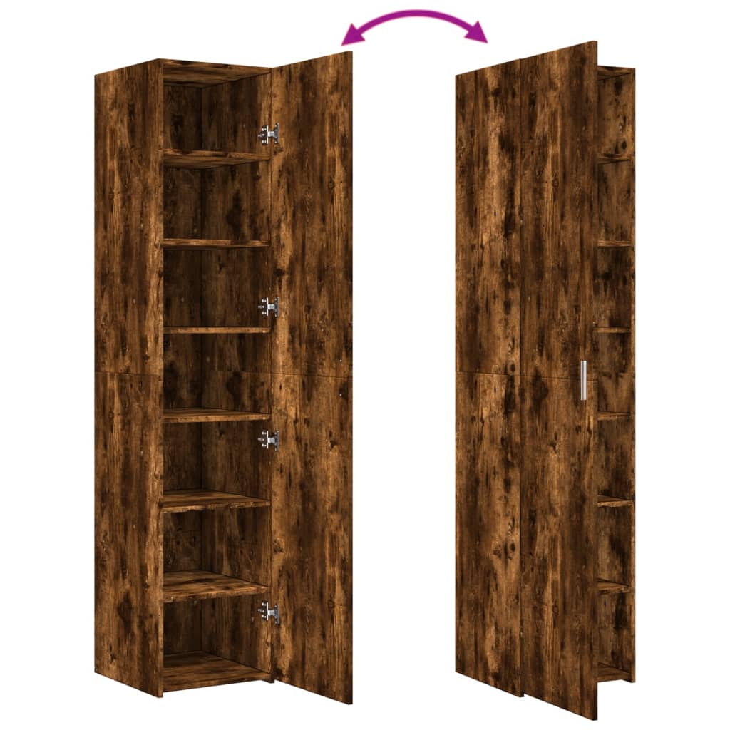 Bokhylla Rökfärgad Ek 40x42,5x185 cm