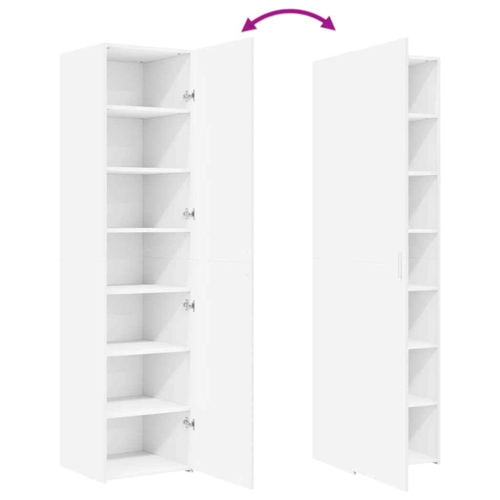 Bokhylla Vit 45x42,5x185 cm